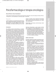 Psicofarmacologia e terapia oncologica