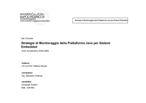 Strategie di Monitoraggio della Piattaforma Java per Sistemi