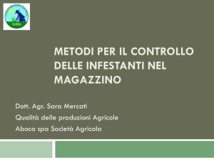 Metodi per il controllo delle infestanti in magazzino