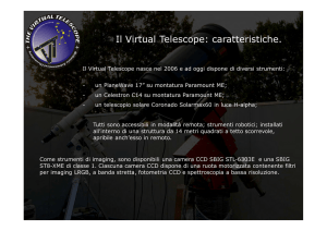 Il Virtual Telescope: caratteristiche.