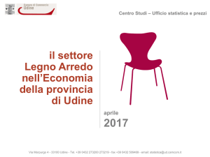 il settore Legno Arredo nell`Economia della provincia di Udine