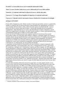 Occhiello: La storia della ricerca con le staminali embrionali in Italia