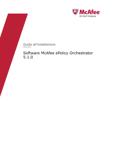 Software ePolicy Orchestrator 5.1.0 Guida all`installazione