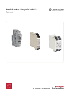 Condizionatori di segnale Serie 931 Dati tecnici