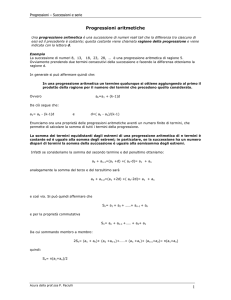 1 Progressioni aritmetiche - ITIS "E. Fermi"