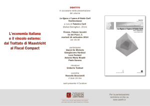 L`economia italiana e il vincolo esterno: dal Trattato di Maastricht al