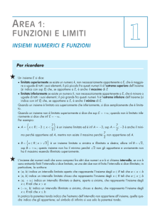 area 1: funzioni e limiti