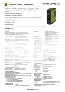G2FW50HzYFA02-Italia Controllo Tensione e Frequenza Dati tecnici