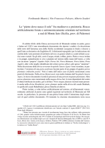 Le “pietre dove nasce il sole” fra medioevo e