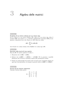 3 Algebra delle matrici - Zanichelli online per la scuola