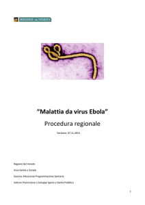 “Malattia da virus Ebola” Procedura regionale