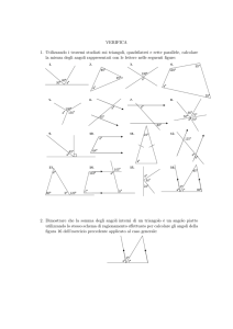 VERIFICA 1. Utilizzando i teoremi studiati sui triangoli, quadrilateri e