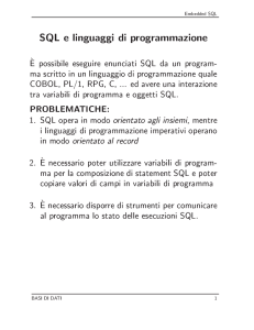 SQL Embedded - Progetto Atena