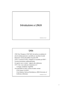 Introduzione a Linux - Istituto di Calcolo e Reti ad Alte Rrestazioni