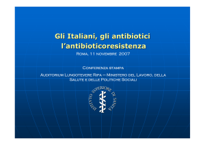 conferenza stampa: gli italiani, gli antibiotici e l
