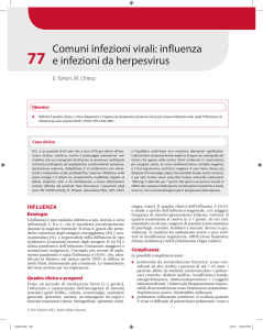 Comuni infezioni virali: influenza e infezioni da herpesvirus