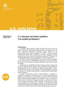 L`evoluzione del debito pubblico