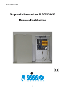 Gruppo di alimentazione ALSCC138V50 Manuale d`installazione