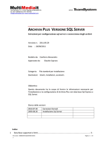 Archivia Plus Installazione sql server