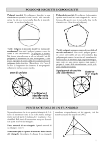 poligoni inscritti e circoscritti punti notevoli di un triangolo