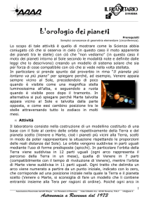 L`Orologio dei Pianeti - Associazione Ravennate Astrofili Rheyta