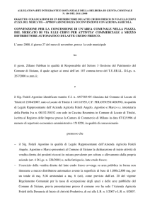 convenzione per la concessione di un`area comunale nella piazza