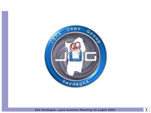 JUG Sardegna – Java Summer Meeting 16 Luglio 2005