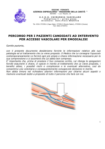 intervento per accessi vascolari per emodialisi