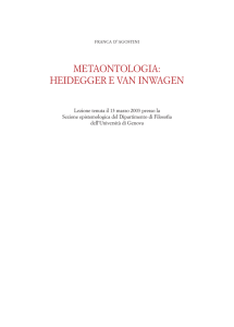 metaontologia: heidegger e van inwagen