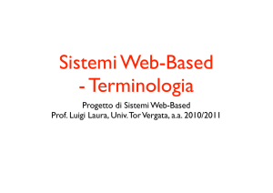 Sistemi Web-Based - Terminologia - Dipartimento di Informatica e