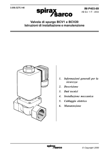 Valvola di spurgo BCV1 e BCV20 Istruzioni di