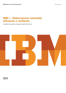 IBM i – Elaborazione aziendale efficiente e resiliente