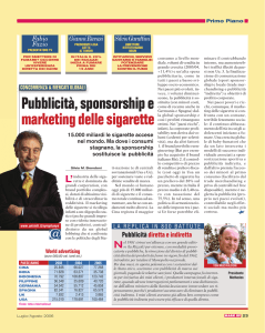 Pubblicità, sponsorship e marketing delle sigarette