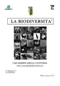 la biodiversita - Custodia del territorio