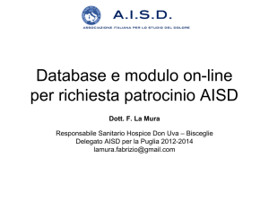 Database e modulo on-line per richiesta patrocinio AISD