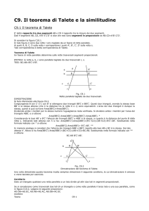 C9. Il teorema di Talete e la similitudine