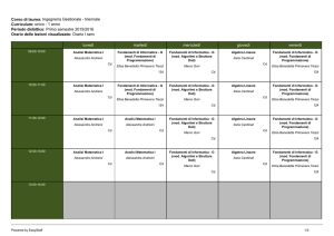 Orario curriculum