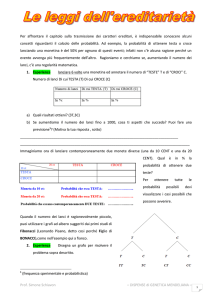 Prof. Simone Schiavon – DISPENSE di GENETICA MENDELIANA