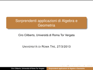 Sorprendenti applicazioni di Algebra e Geometria - SFP