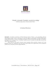 Filosofia e psicoanalisi. Possibilità e necessità di un dialogo