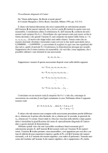 Procedimento diagonale di Cantor Da “Storia della logica. Da Boole