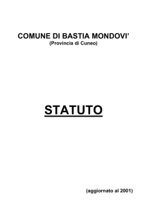 Statuto comunale - Comune di Bastia Mondovì