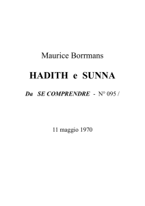 Maurice Borrmans, Hadithe Sunna, da Se Comprendre n