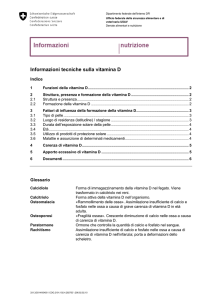 Informazioni tecniche sulla vitamina D