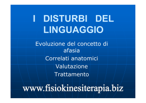 i disturbi del linguaggio