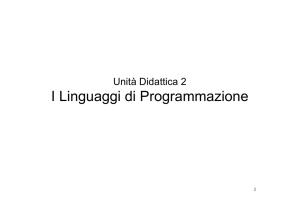 I Linguaggi di Programmazione