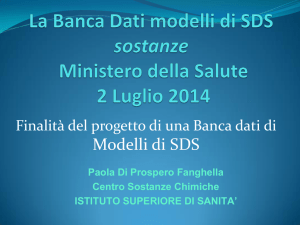 La banca dati modelli di SDS sostanze