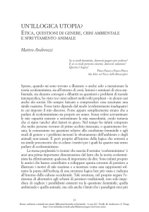 Un`illogica utopia? Etica, questioni di genere, crisi