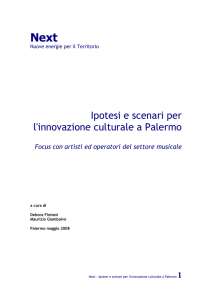 Ipotesi e scenari per l`innovazione culturale a Palermo