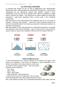 gli stati della materia